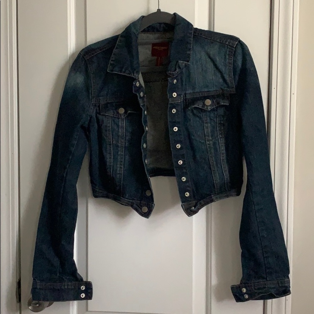 Denim crop jacket